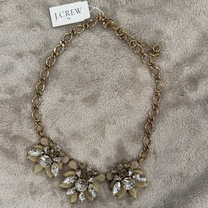 J.Crew Elegant Crystal Floral Necklace